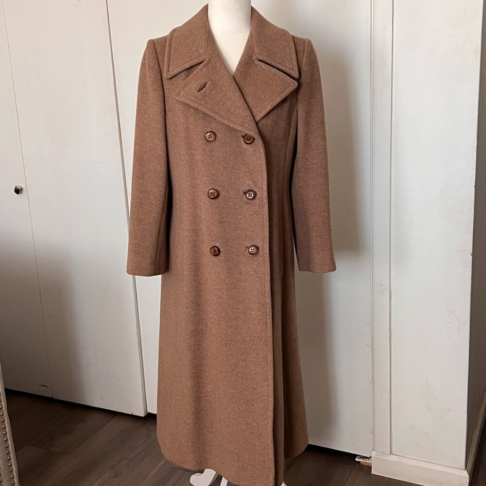 Lord & Taylor Tan Pea Cashmere Coat